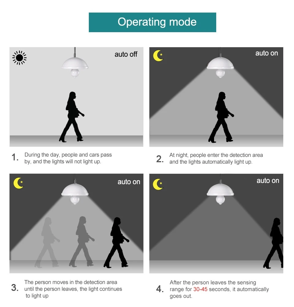 E27/E26/B22 Smart LED Light Bulb E27/E26/B22 Motion Sensor LED Bulb PIR Motion Sensor Lamp