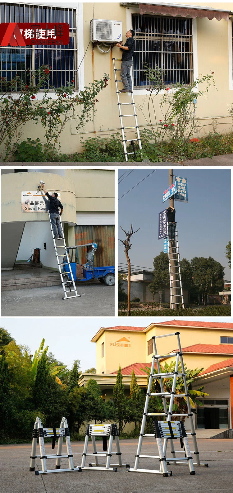 Aluminium Multipurpose Telescopic Foldable Ladder with Joint