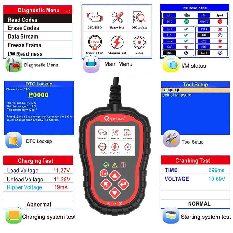 T41 OBD2 Car Code Reader Scan Tool Auto Diagnostic Tools